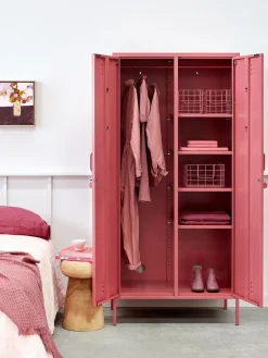 Cestas Y Cajas|Jarrones>Mustard Made Cestas de metal The Baskets, 3 uds. Rosa oscuro