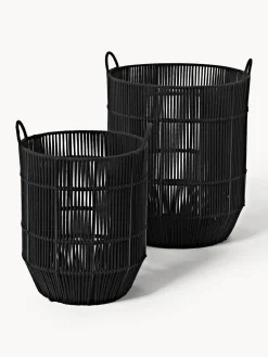 Cestos De La Ropa|Jarrones>Westwing Collection Cestas de ropa artesanales de cuerda, 2 uds. Negro