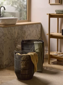 Cestos De La Ropa|Jarrones>Westwing Collection Cestas de ropa artesanales de cuerda, 2 uds. Negro