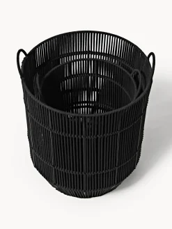 Cestos De La Ropa|Jarrones></noscript>Westwing Collection Cestas de ropa artesanales de cuerda, 2 uds. Negro