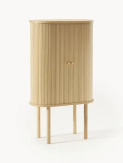 Sifonieres|Sifonieres>Westwing Collection Chiffonnier acanalado Calary Madera de roble