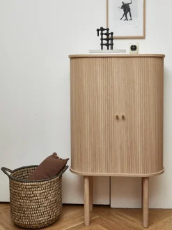 Sifonieres|Sifonieres>Westwing Collection Chiffonnier acanalado Calary Madera de roble