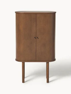 Sifonieres|Sifonieres></noscript>Westwing Collection Chiffonnier con frente acanalado Calary Madera de roble lacada en marrón oscuro