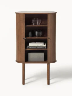 Sifonieres|Sifonieres></noscript>Westwing Collection Chiffonnier con frente acanalado Calary Madera de roble lacada en marrón oscuro