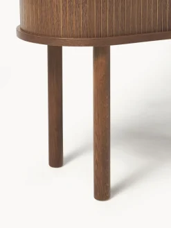 Sifonieres|Sifonieres></noscript>Westwing Collection Chiffonnier con frente acanalado Calary Madera de roble lacada en marrón oscuro