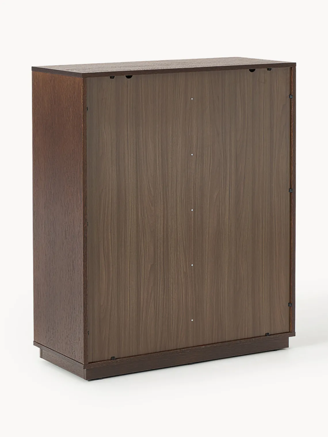 Sifonieres|Sifonieres>Westwing Collection Chiffonnier de madera con frente tapizado Wisp Madera de roble oscura, taupe