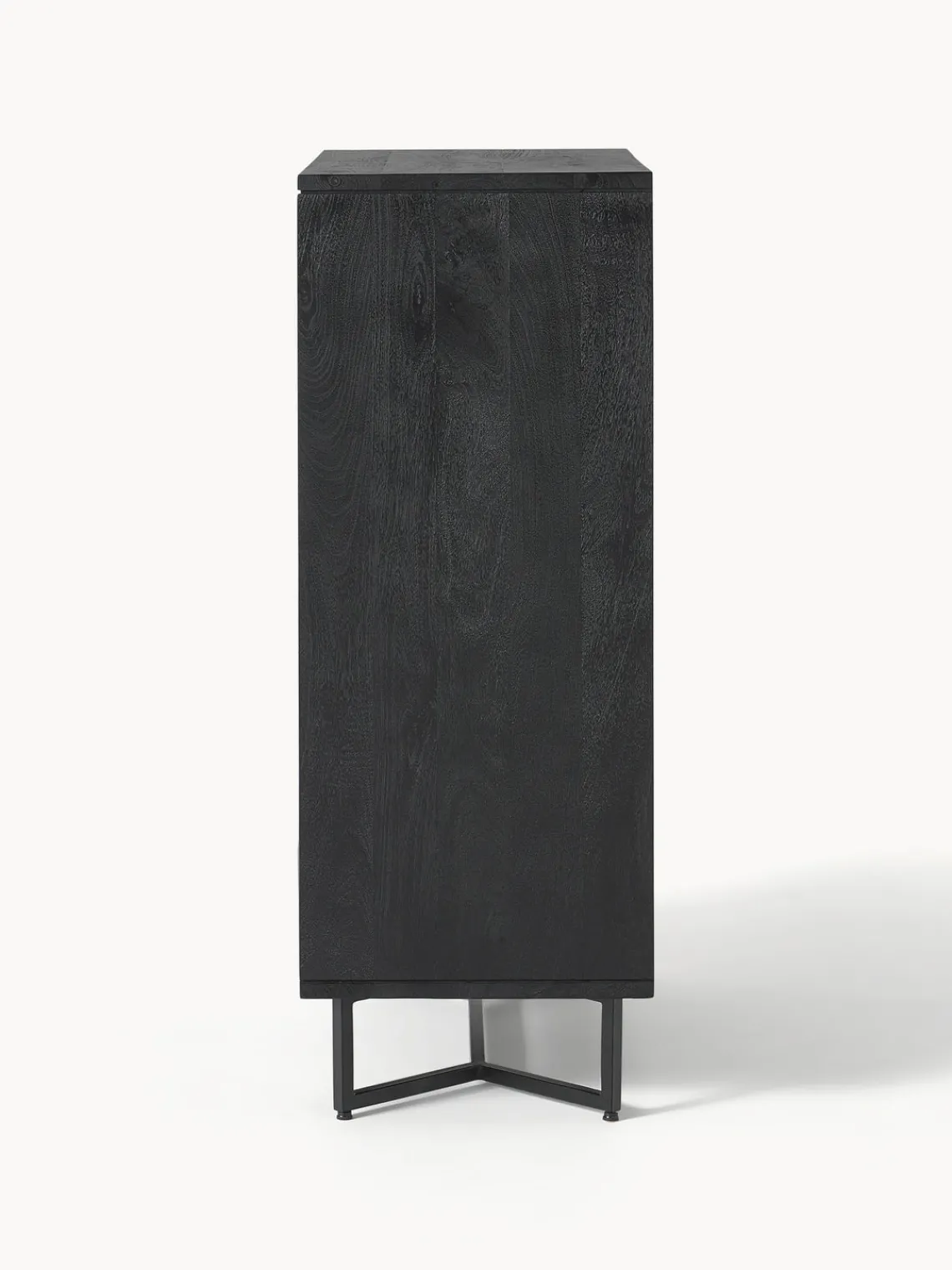 Sifonieres|Sifonieres>Westwing Collection Chiffonnier de madera de mango Luca Madera de mango lacada en negro, negro