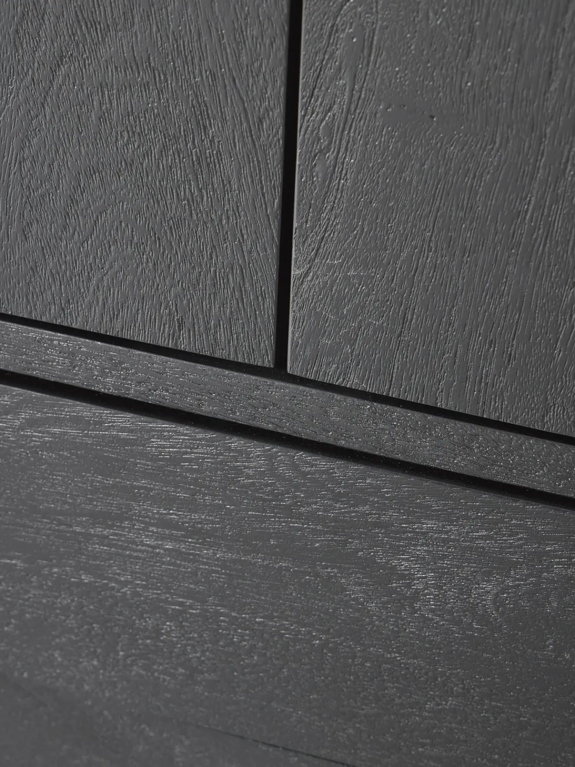 Sifonieres|Sifonieres>Westwing Collection Chiffonnier de madera de mango Luca Madera de mango lacada en negro, negro