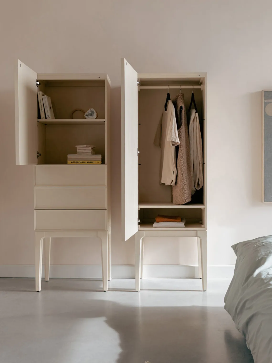 Sifonieres|Sifonieres>Zuiver Chiffonnier de madera de roble June Beige claro