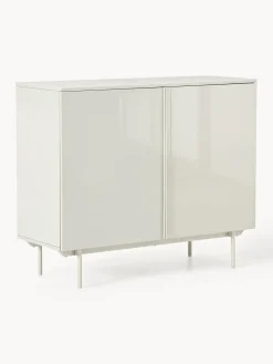 Sifonieres|Sifonieres>Westwing Collection Chiffonnier de madera Elona Beige claro brillante