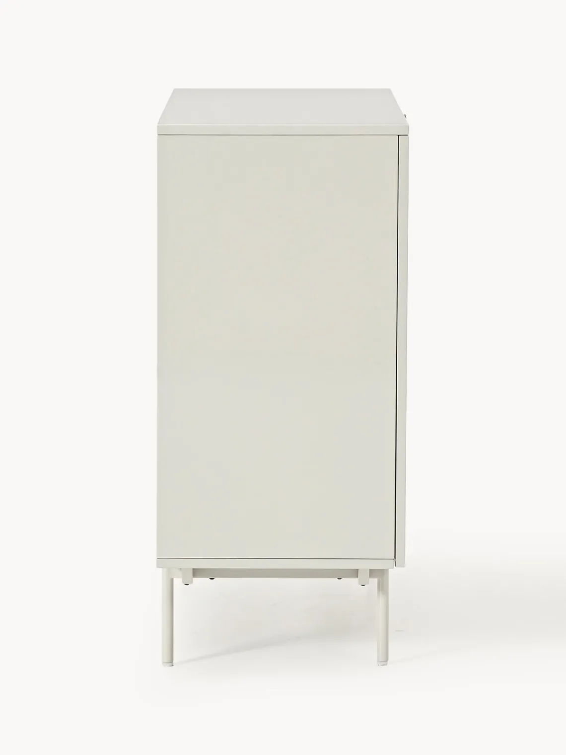 Sifonieres|Sifonieres>Westwing Collection Chiffonnier de madera Elona Beige claro brillante