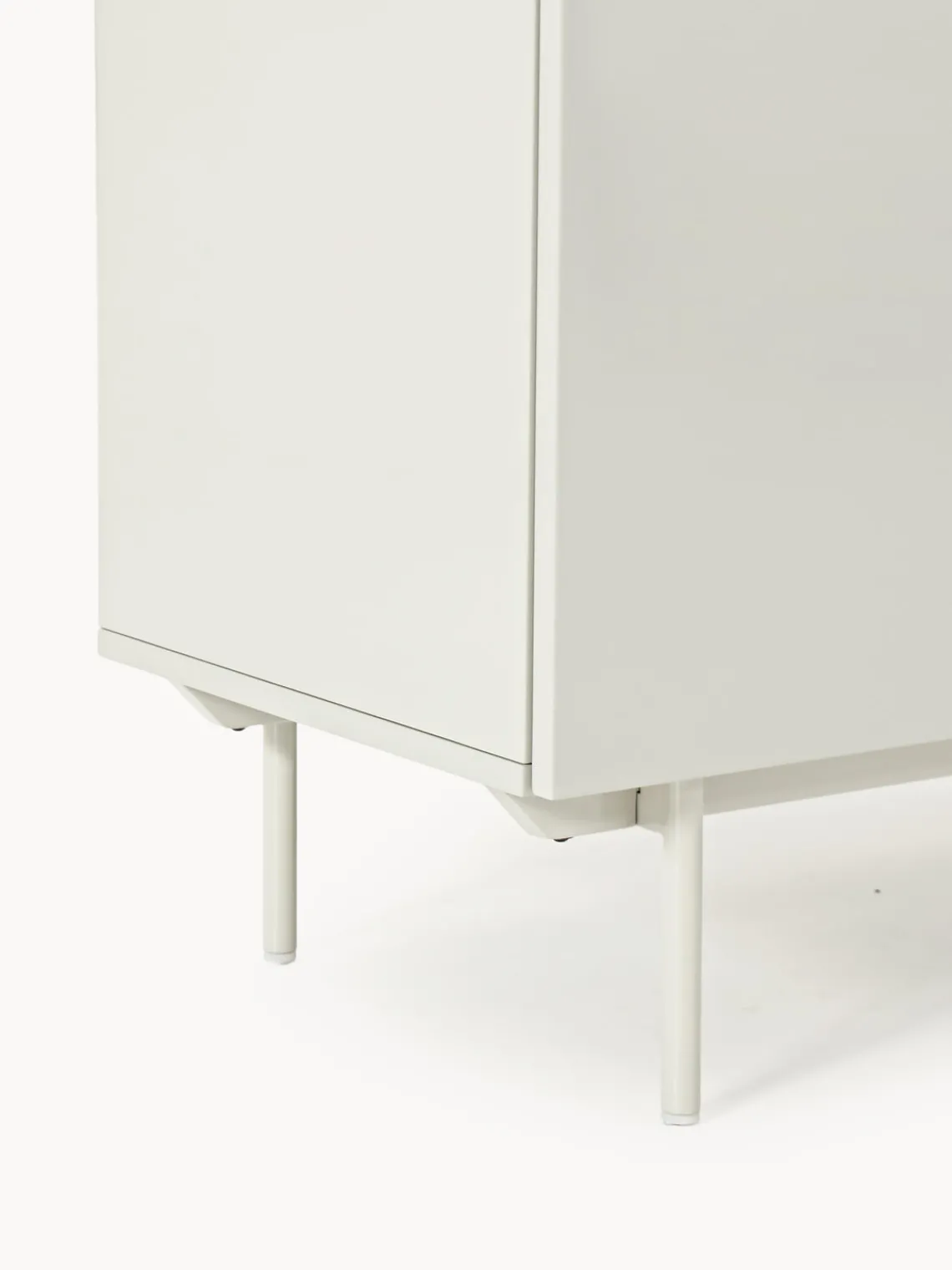 Sifonieres|Sifonieres>Westwing Collection Chiffonnier de madera Elona Beige claro brillante