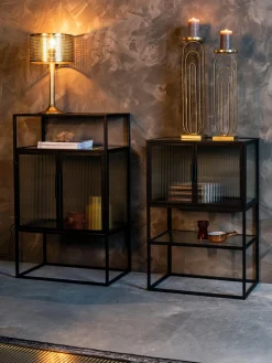 Sifonieres|Sifonieres>Dutchbone Chiffonnier de vidrio estriado Boli