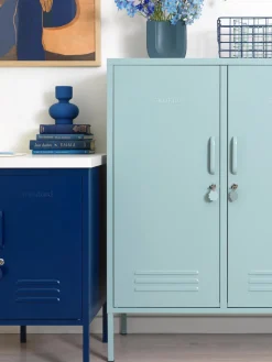 Armarios Infantiles|Sifonieres>Mustard Made Chiffonnier taquilla de metal The Midi Azul claro