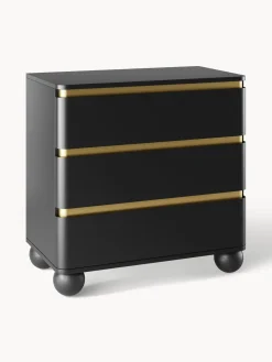 Cómodas|Cómodas>Westwing Collection Cómoda con patas esféricas Bumba Negro