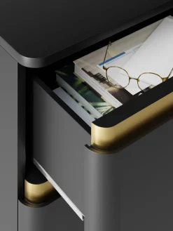 Cómodas|Cómodas></noscript>Westwing Collection Cómoda con patas esféricas Bumba Negro