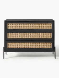 Cómodas|Cómodas></noscript>Westwing Collection Cómoda con tejido vienés Vienna Madera de mango, negro