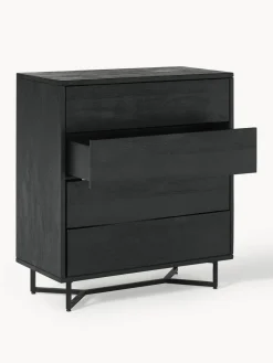 Cómodas|Cómodas></noscript>Westwing Collection Cómoda de madera de mango Luca Madera de mango pintado, negro