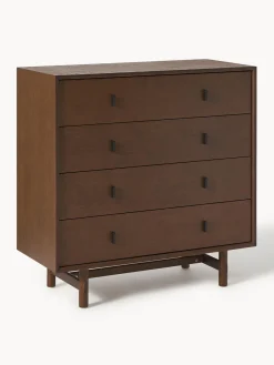 Cómodas|Cómodas>Westwing Collection Cómoda de madera de roble Diana Madera de roble oscura
