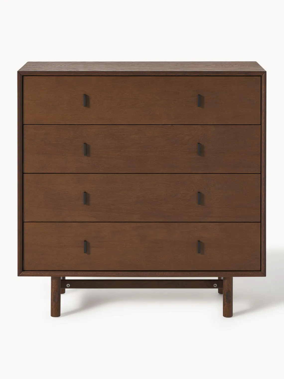 Cómodas|Cómodas>Westwing Collection Cómoda de madera de roble Diana Madera de roble oscura