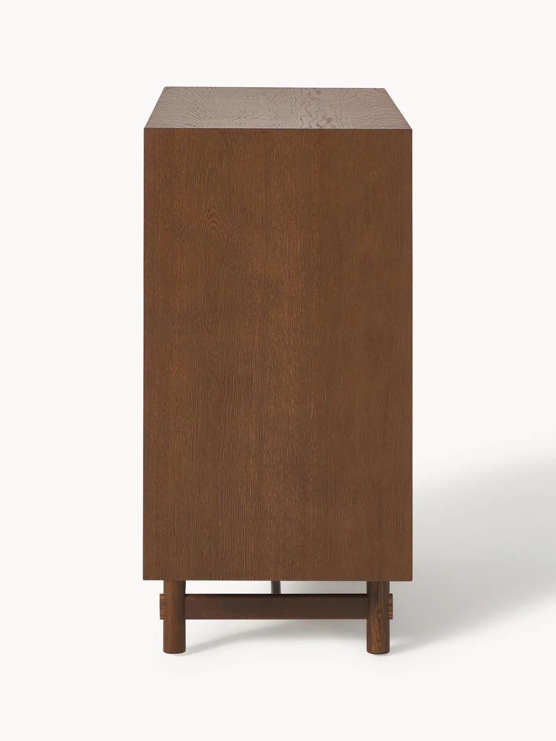 Cómodas|Cómodas>Westwing Collection Cómoda de madera de roble Diana Madera de roble oscura