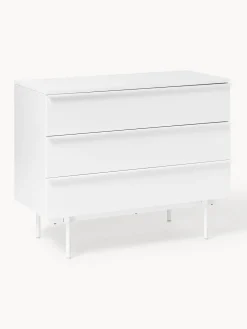 Cómodas|Cómodas>Westwing Collection Cómoda de madera Elona Blanco mate