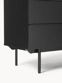 Cómodas|Cómodas></noscript>Westwing Collection Cómoda de madera Elona Negro mate