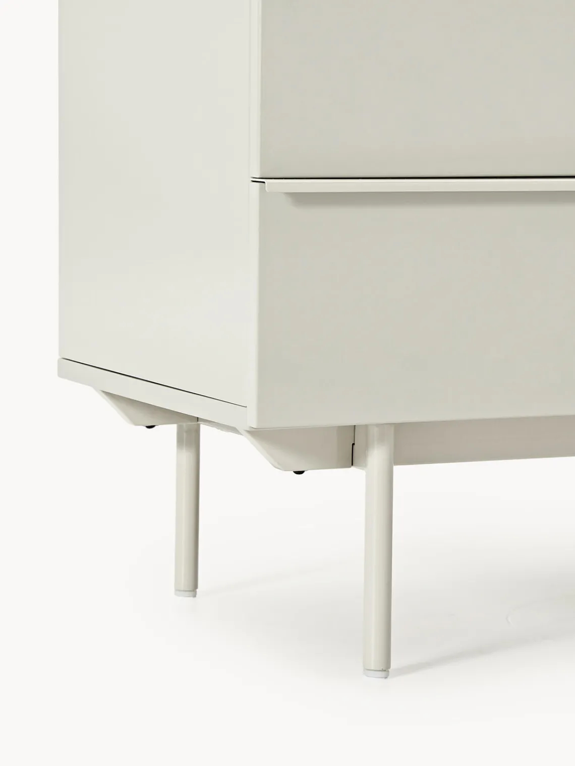 Cómodas|Cómodas>Westwing Collection Cómoda de madera Elona Beige claro brillante