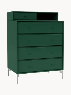 Cómodas|Cómodas>Montana Furniture Cómoda de madera Keep Verde oscuro, gris claro