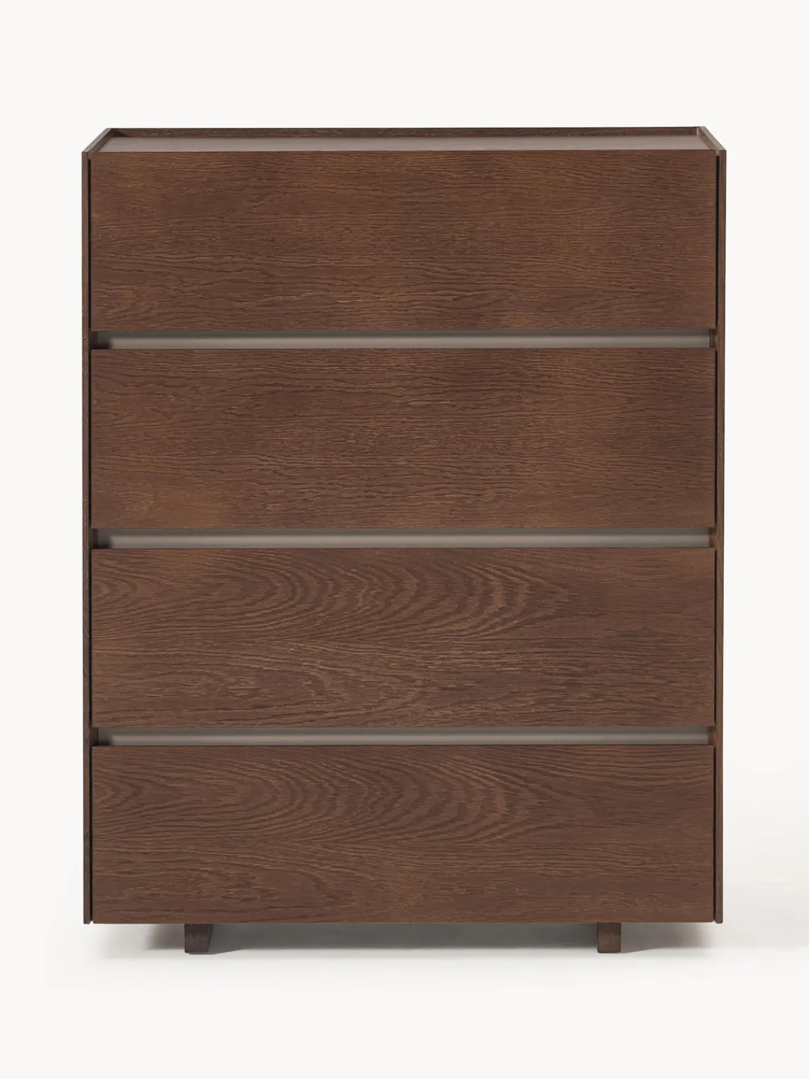 Cómodas|Cómodas>Westwing Collection Cómoda de madera Larsen Madera de roble lacada en marrón oscuro