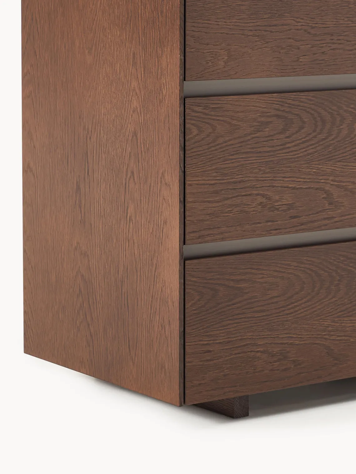 Cómodas|Cómodas>Westwing Collection Cómoda de madera Larsen Madera de roble lacada en marrón oscuro