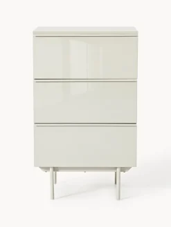 Cómodas|Cómodas></noscript>Westwing Collection Cómoda pequeña de madera Elona Beige claro brillante