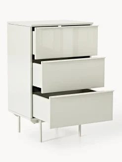 Cómodas|Cómodas></noscript>Westwing Collection Cómoda pequeña de madera Elona Beige claro brillante