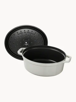 Ollas|Ollas></noscript>Staub Cocotte ovalada de hierro fundido Signature Collection Gris claro brillante