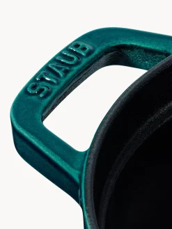 Ollas|Ollas></noscript>Staub Cocotte ovalada de hierro fundido Signature Collection Azul petróleo, plateado