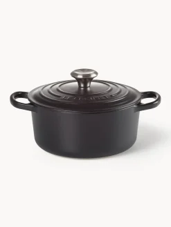 Ollas|Ollas>LE CREUSET Cocotte redonda de hierro fundido Signature Collection Negro, plateado