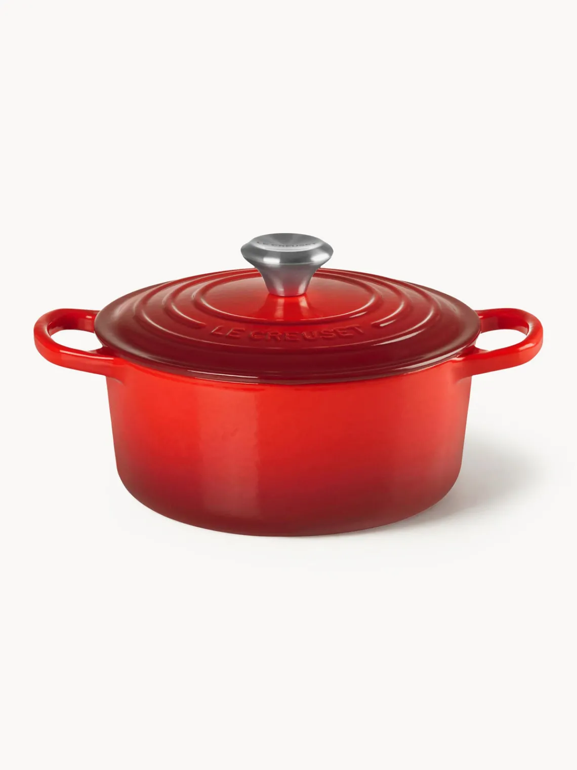 Ollas|Ollas>LE CREUSET Cocotte redonda de hierro fundido Signature Collection Tonos rojos, plateado