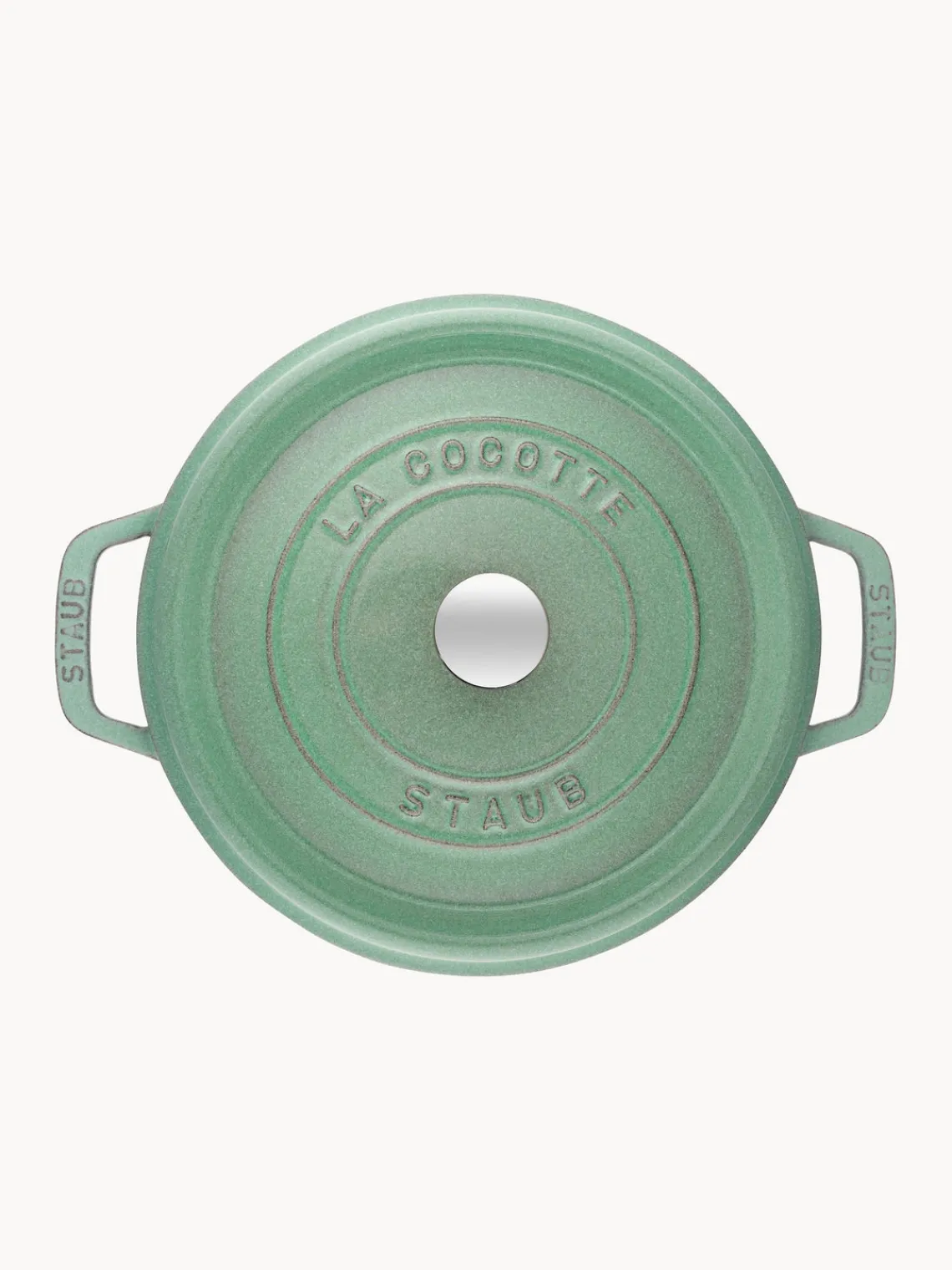 Ollas|Ollas>Staub Cocotte redonda de hierro fundido La Cocotte Verde salvia brillante