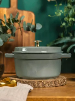 Ollas|Ollas>Staub Cocotte redonda de hierro fundido La Cocotte Verde turquesa, brillante