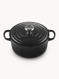 Ollas|Ollas></noscript>LE CREUSET Cocotte redonda de hierro fundido Signature Collection Negro, plateado