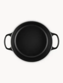 Ollas|Ollas></noscript>LE CREUSET Cocotte redonda de hierro fundido Signature Collection Negro, plateado