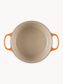 Ollas|Ollas></noscript>LE CREUSET Cocotte redondo de hierro fundido Signature Collection Tonos naranjas, plateado