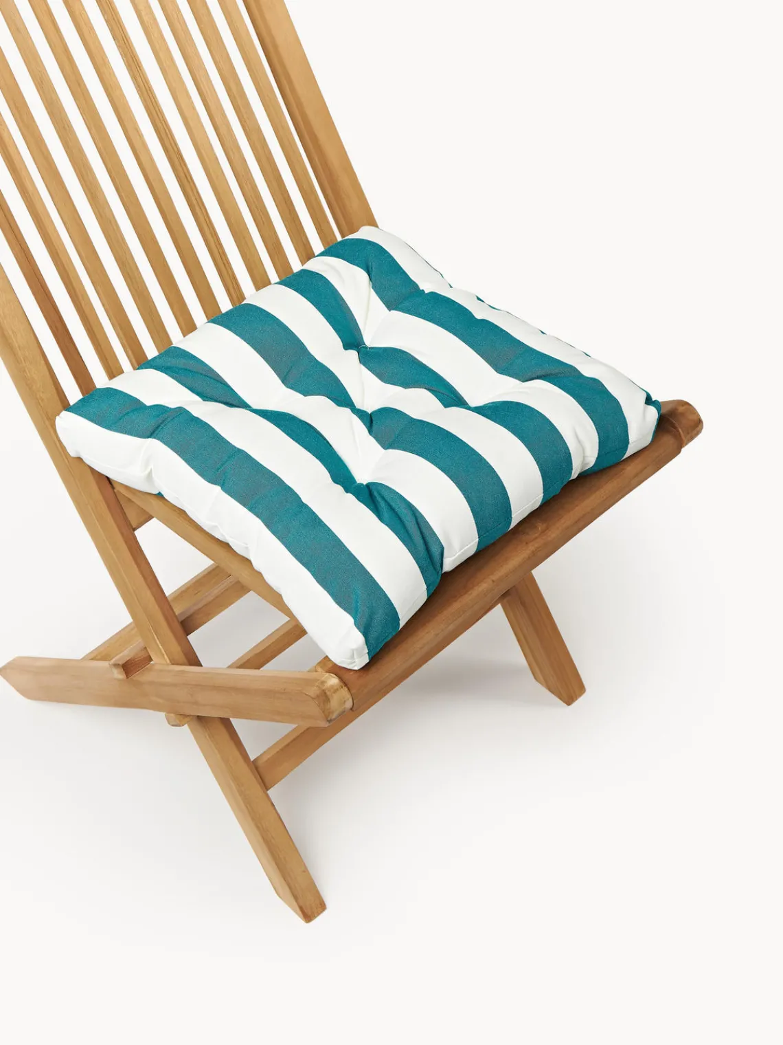 Mantas|Cojines Para Sillas>Westwing Collection Cojines de asiento para exterior Cosby, 2 uds. Blanco, verde turquesa