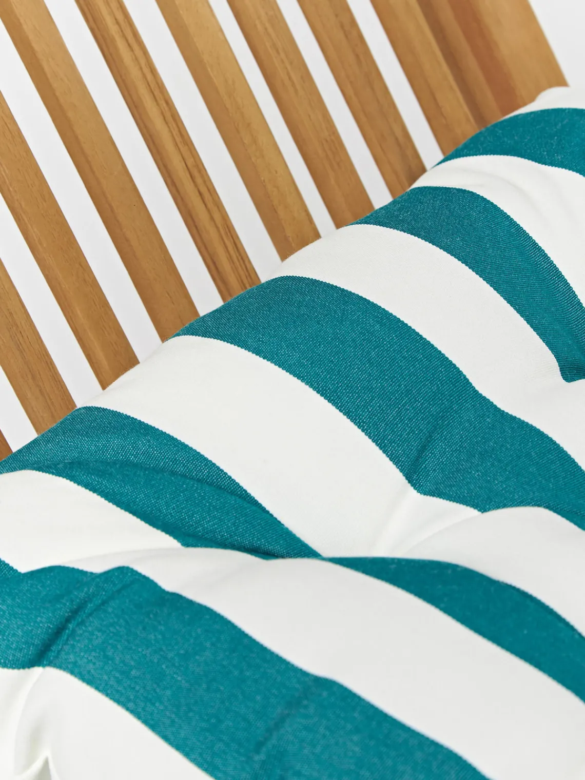 Mantas|Cojines Para Sillas>Westwing Collection Cojines de asiento para exterior Cosby, 2 uds. Blanco, verde turquesa