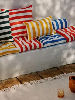 Cojines Para Sillas|Cojines Para Sillas De Jardín>Westwing Collection Cojines de asiento para exterior Cosby, 2 uds. Blanco, naranja