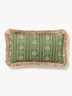 Outlet Cojín artesanal con flecos Mako Mantas|Cojines Decorativos