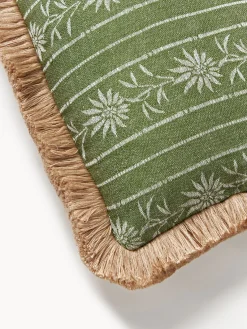 Outlet Cojín artesanal con flecos Mako Mantas|Cojines Decorativos