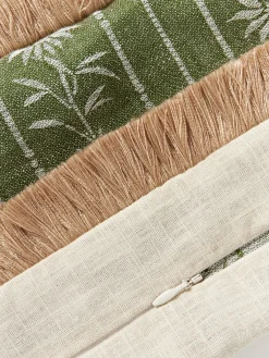 Outlet Cojín artesanal con flecos Mako Mantas|Cojines Decorativos