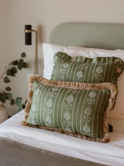 Discount Cojín artesanal con ribete Mako Cojines Decorativos|Mantas