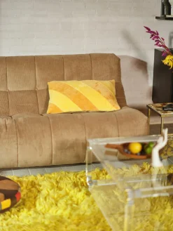 Mantas|Cojines Decorativos>HKLIVING Cojín artesanal de algodón April Naranja, amarillo mostaza